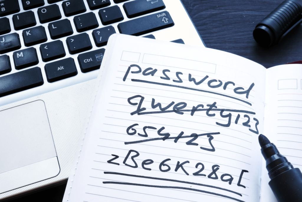 How to keep and save strong passwords while banking online.